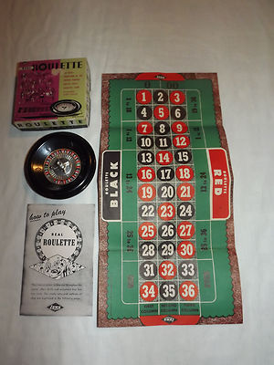 VINTAGE TOY 1950-60S ES LOWE REAL ROULETTE GAME IN BOX