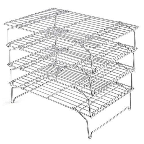 Cooling Baking Rack 4tier Stackable Stainless Steel Wire Baking Cooking Racks Se