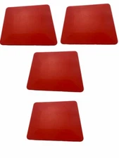 4 RED TEFLON HARD CARD SQUEEGEE CAR WINDOW TINT TOOL INTERSOLAR WRAP