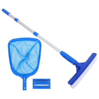 #ad #ad Swimming Pool Cleaning Set Net with Pole Leaf Skimmer Cleaner Kit