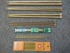 Clover Brittany Boyle.. Bamboo Metal Single Double Point Knitting Needles 23 Pcs