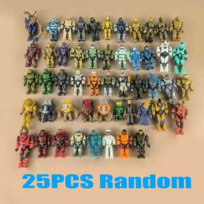Random 25Pcs Figures HALO Mega Construx Bloks Unsc Elite Spartan Marine Grunt