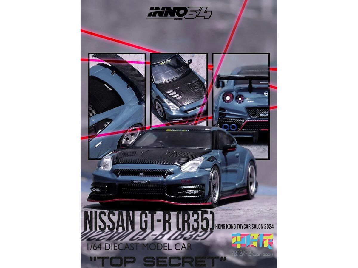 2024 NISSAN GT-R R35 NISMO TOP SECRET GRAY 1/64 BY INNO 2024 NISSAN GT-R R35 NISMO TOP SECRET GRAY 1/64 BY INNO