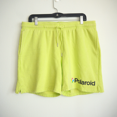 Polaroid Fleece Sweat Shorts Neon Green 
