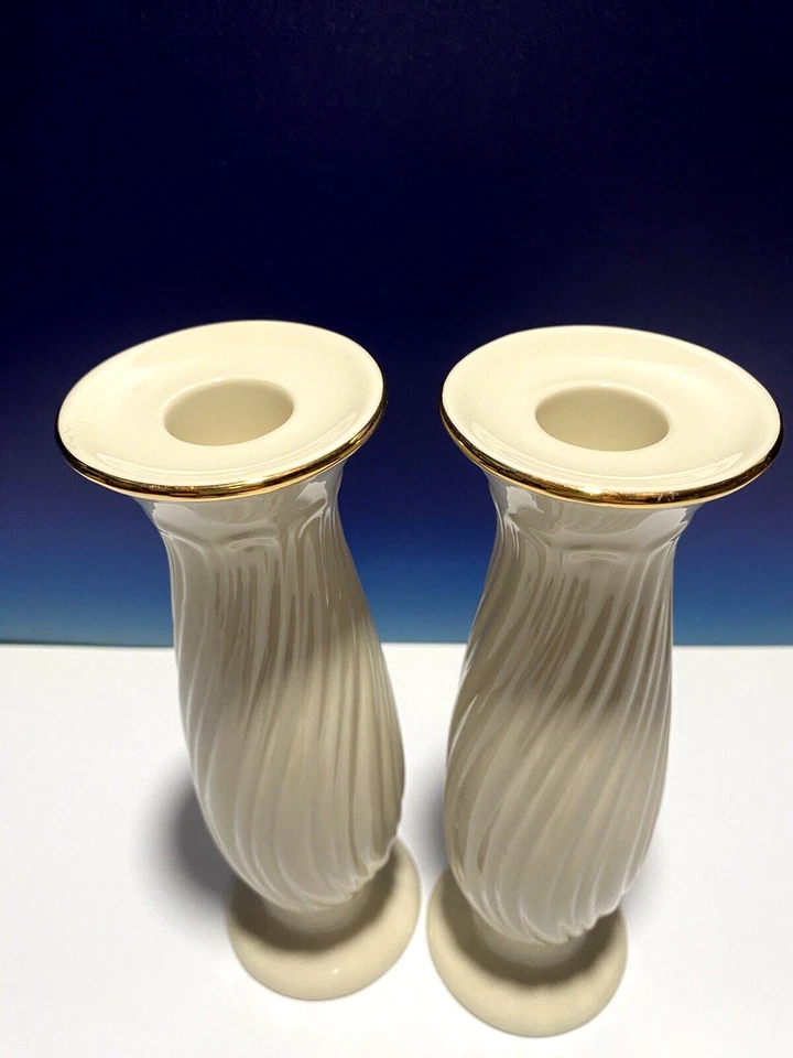 Lenox Candle Holders with Gold Trim - image 3 of 4
