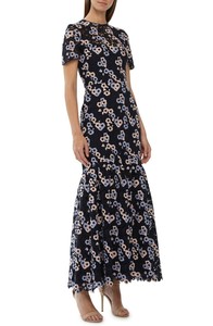 ml monique lhuillier floral overlay dress