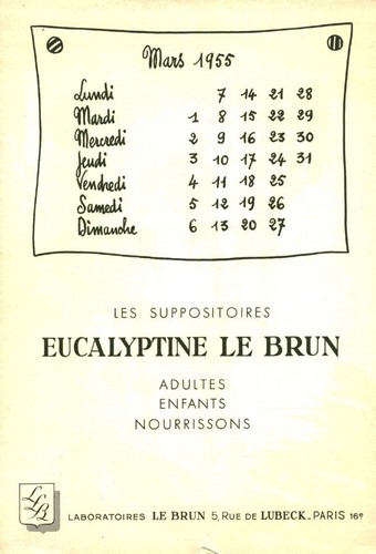 Publicité ancienne pharmaceutique Suppositoires Eucalyp Barberousse Mars 1955 - Picture 2 of 2