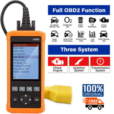 LAUNCH U300 OBD2 Scanner Engine Injector Gearbox Code Reader Car Diagnostic Tool