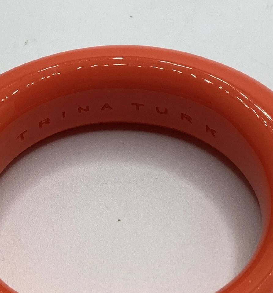 Подписанный Trina Turk оранжевый моды 7,5 дюйма смелый коренастый смолы браслет - Изображение 3 из 4