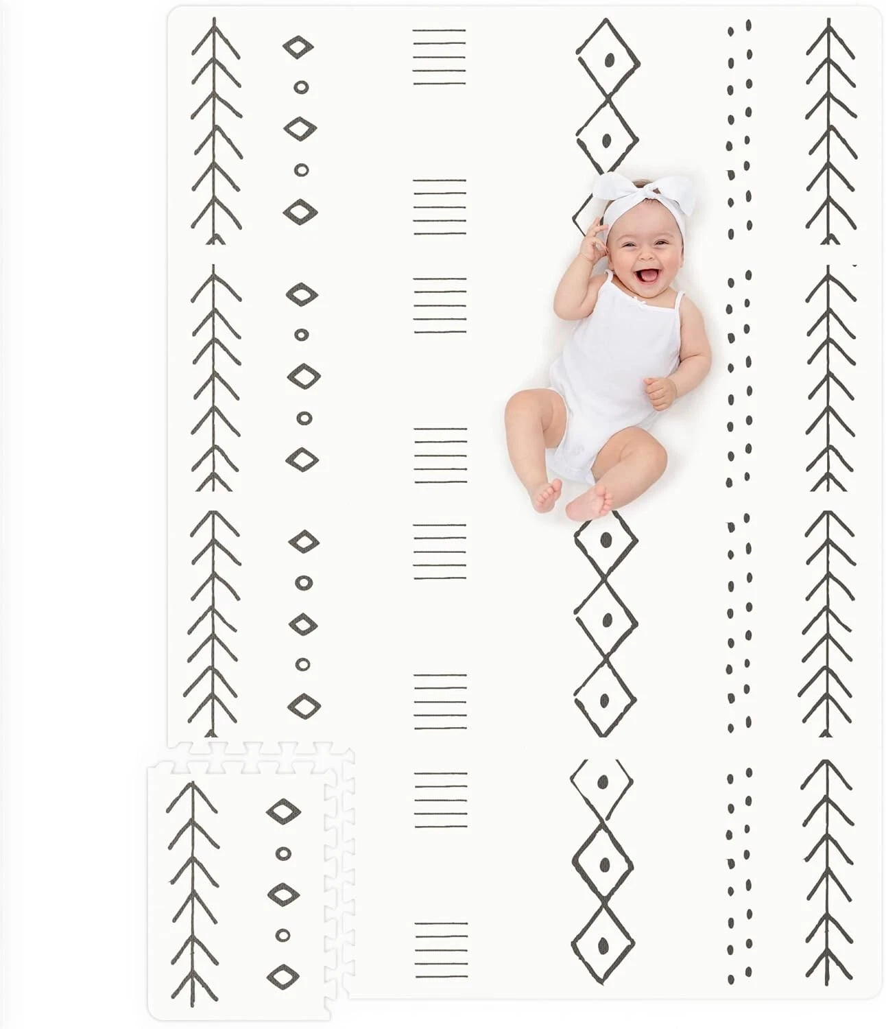 Stylish Baby Play Mat - Soft, Easy to Clean 5.6 x 4 ft. Floor Mat Creates A S...