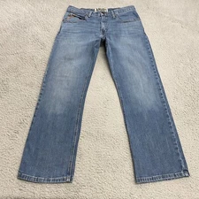 Ariat M4 Jeans Mens 31 Blue Denim Boot Cut 31x29 Western Work Wear Casual 29"