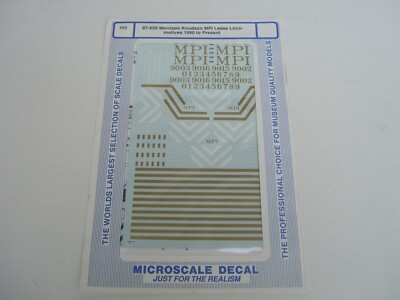 Microscale Decal 87-629 MK Morrison Knudson MPI Lease Locomotives 1990 to Presen