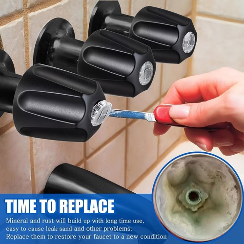 Stainless Steel 3-Piece Knob Set - Easy Install for Pfister Verve Shower Faucets - 第 6/9 張圖片