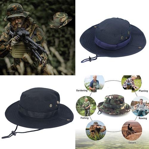 US 1 Pcs Boonie Bucket Hats Outdoor Fishing Hunting Wide Brim Mesh Camo Safari - 第 27/32 張圖片