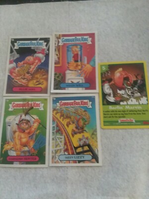 Garbage Pail Kids Stickers, 4 cards & 1 GPK Card, 5 Total  Vintage Lot 1995