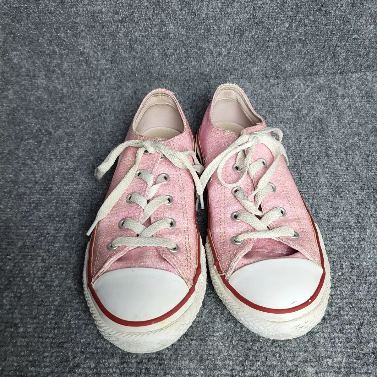 Converse Shoes Girls 3 Pink Glitter Chuck Taylor All Star OX 663628C