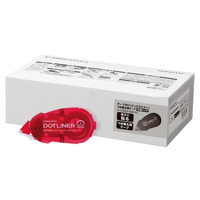 Kokuyo Tape Glue Dot Liner Refill Strong Sticking 10 Pieces Red