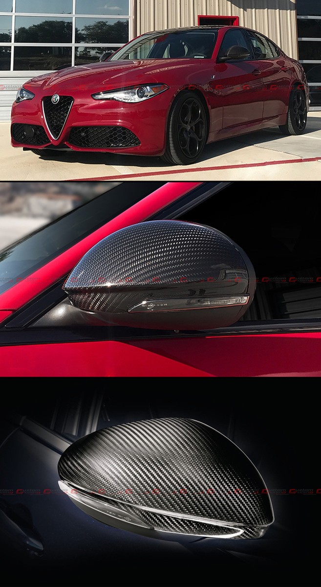 FOR 2017-2026 ALFA ROMEO GIULIA QUADRIFOGLIO CARBON FIBER SIDE 