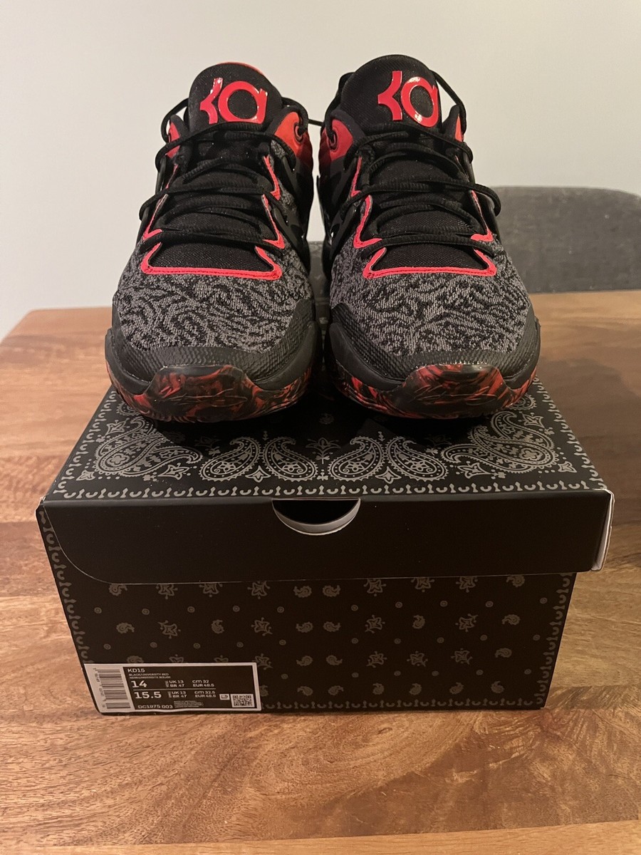 ナイキ KD15 'ブレッド' ブラック ユニバーシティレッド　27cm Nike KD 15 Black University Red Men's - DC1975-003/DM1054