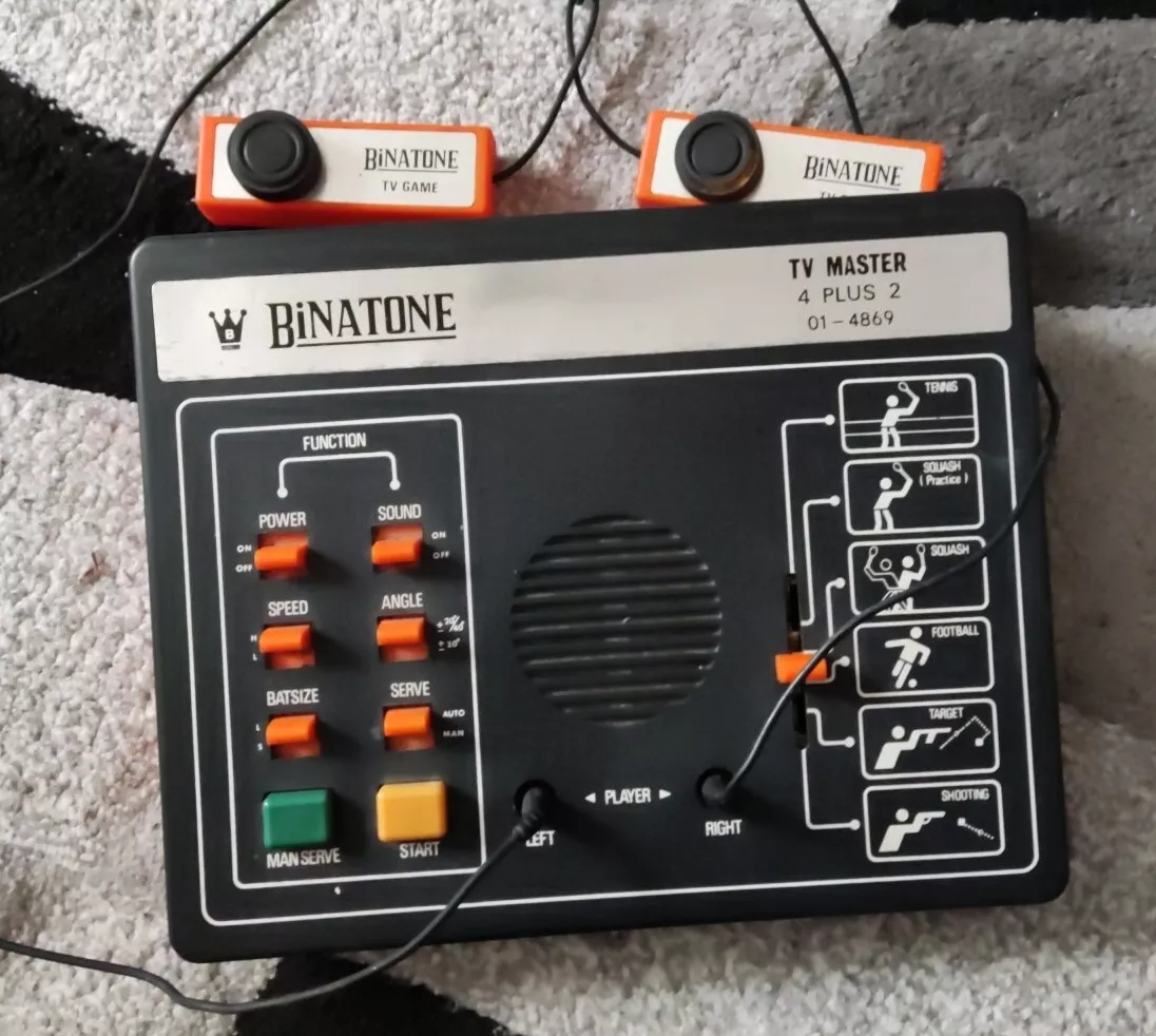 Vintage Retro Binatone TV Master 4 Plus 2 01 4869 TV Game Console