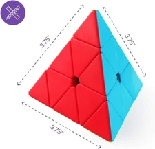 Speed Cube Pyramid 3x3x3  Triangle Puzzle Brain Teaser  Magic Cube