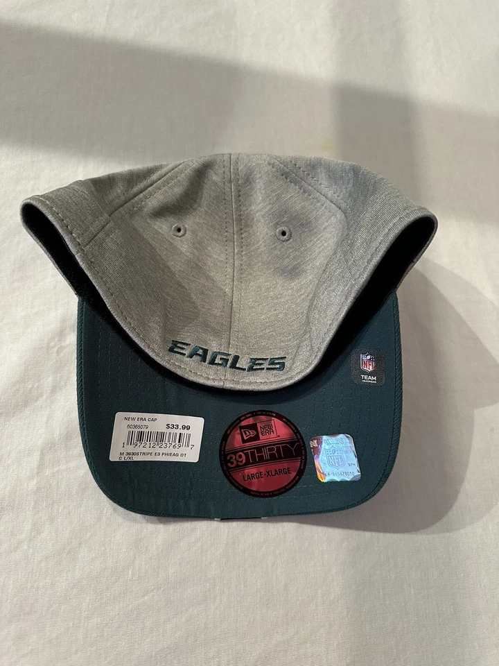Sombrero New Era Philadelphia Eagles Gris Rayas 39Thirty Calce Elástico - TALLA: L/XL Foto 2 de 4