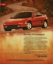 1990 TOYOTA MR2 Turbo red Vintage Print Ad