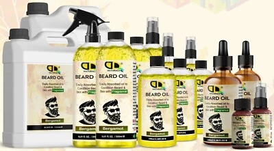 DD Best Beard Oil for Men, Beard Growth Oil / Serum, Bergamot Oil | UK Made
