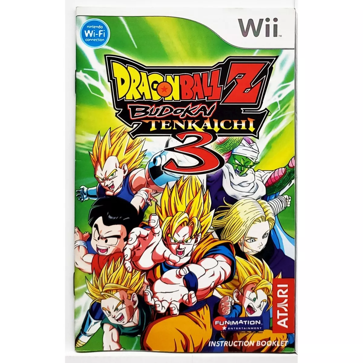 Manual Only) Dragon Ball Z Budokai Tenkaichi 3 Nintendo Wii Authentic