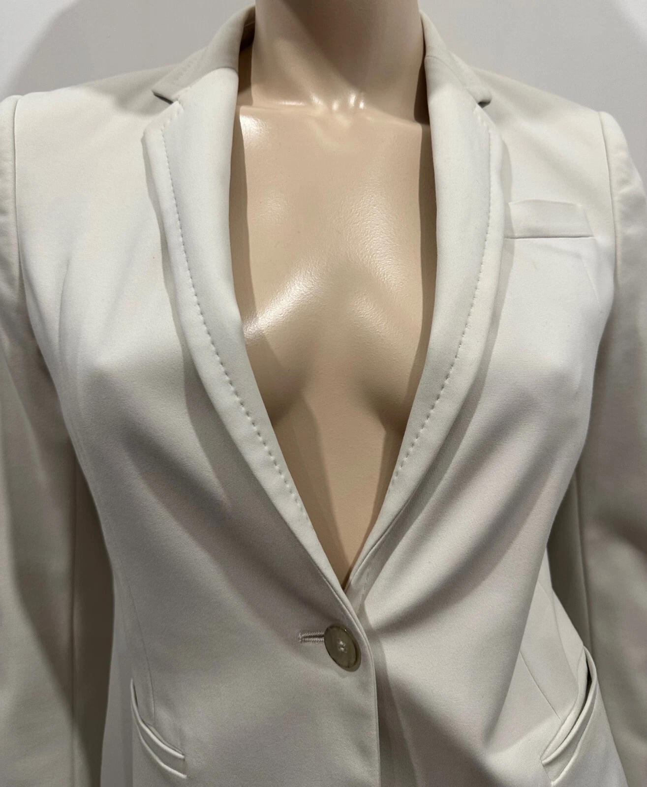 Giacca blazer GUCCI avorio panna misto cotone foderato IT 42 UK 10 Made in Italy