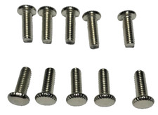 New Lot Of 10 Steel 1/2" Long Nickel Plated Finish Thumbhead Screws 8/32 Thread