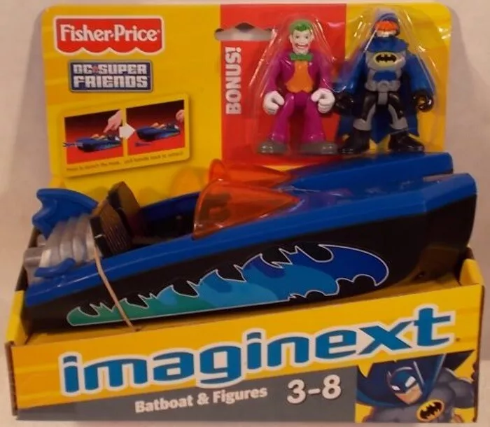 DC Imaginext Batboat With Batman Bonus Joker Figure Super