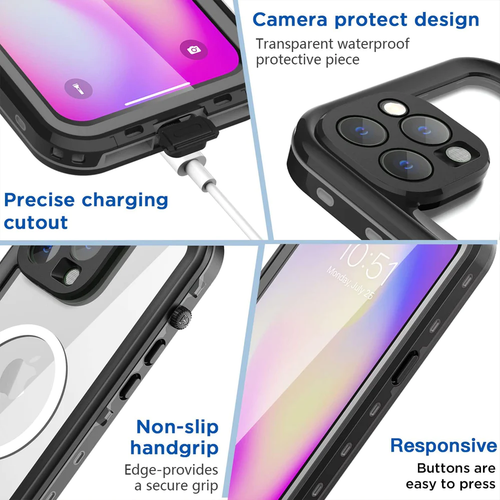 For iPhone 16 15 14 13 12 11 Pro Plus Max X XR 7 8 SE Shock Dust Waterproof Case - Picture 3 of 12