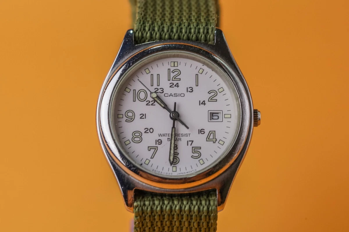 Casio MW 121 Military Style 35mm Mens Quartz Watch eBay