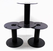 One 1 Large Empty Black Plastic Spool for Chain Cable Wire Paracord 6.75" Tall