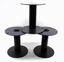 One (1) Large Empty Black Plastic Spool for Chain Cable Wire Paracord 6.75" Tall