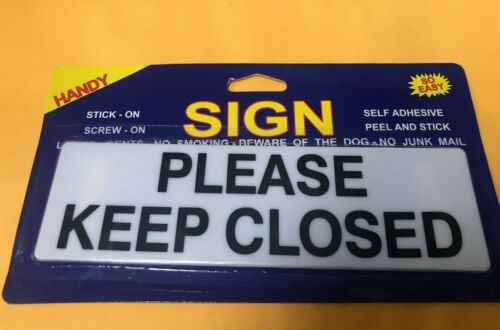 'PLEASE KEEP CLOSED' MAGNETIC SIGN, BUSINESS SIGN, BLACK FREE POST | HYT - Picture 2 of 3