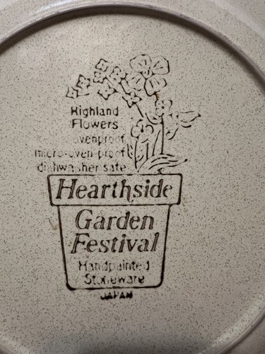 (4) Vtg Hearthside Garden Festival Highland Flowers Stoneware Dinner Plate 10.5” - Picture 3 of 5