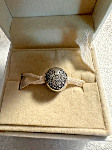 DISNEY PANDORA CHARM MICKEY MOUSE PAVE CLIP BEAD