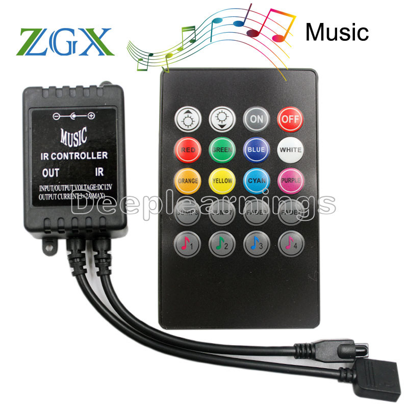 DC 12V Music Sound Activated Controller For RGB LED Light