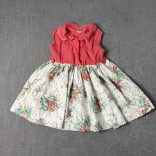 Vintage 60s Youth Toddler Floral Dress SEE MEASURES