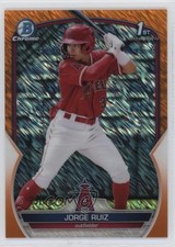 2023 Bowman Chrome Prospects Orange Shimmer Refractor 25/25 Jorge Ruiz 09an