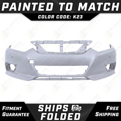 NEW Painted *K23 - Silver* Front Bumper Cover Fascia for 2016-2018 Nissan Altima