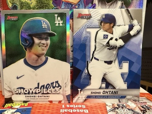 2025 Bowman’s Best Shohei Ohtani Showpieces Refractor + Base LA Dodgers