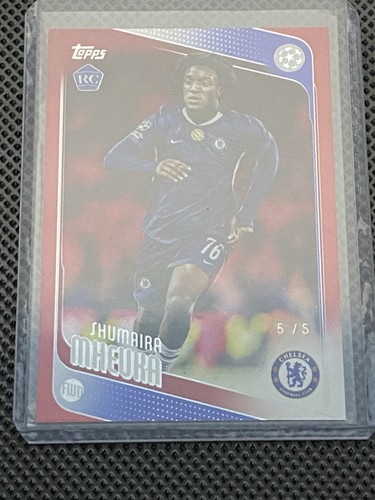 Shumaira Mheuka 2025-26 Topps UEFA Club Competitions UCC Red 05/05 RC #32