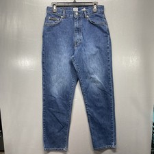 Calvin Klein Womens Easy Fit Straight 90s Mom Jeans Blue Dark Sandblast Denim 10