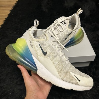 NIKE air max 270 White Lime Blast Photo Blue lace up shoes  display picture 2