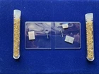 5 X 1 GRAM .999 SILVER VALCAMBI SUISSE BARS + 2 VIALS OF GOLD FLAKES.