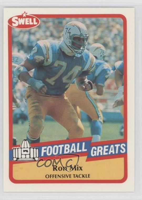 1989 Swell Football Greats Ron Mix #105 HOF k1j