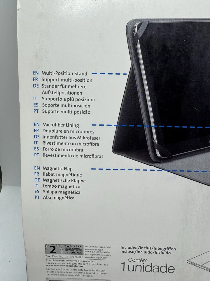 Kensington BLACK Universal Folio For 9"-10" Tablet Multiposition Magnetic Smart - Image 4 of 4